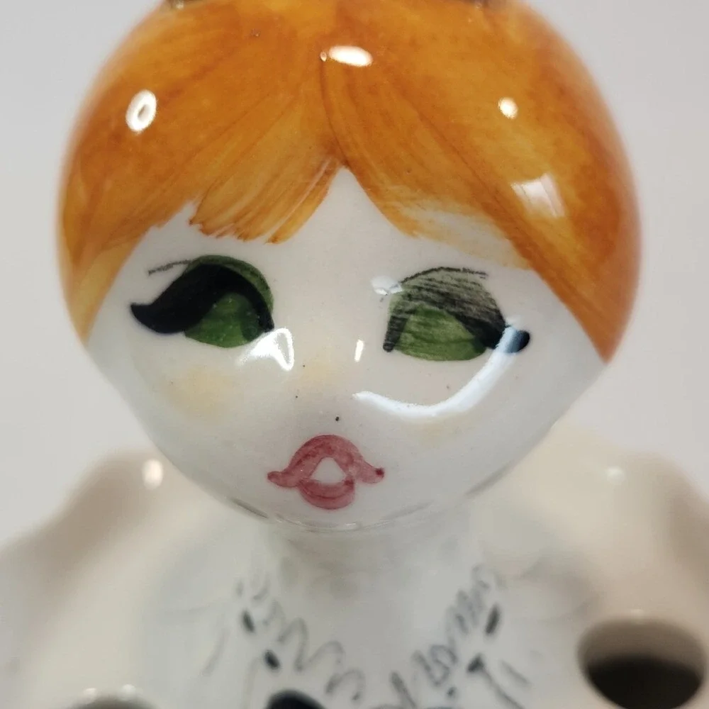 Vintage Lady Head Vintage Lipstick Holder Quadrifoglio‎ Italy 60s (?)